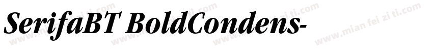 SerifaBT BoldCondens字体转换